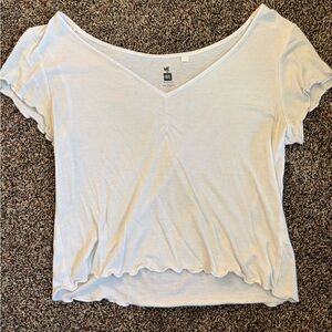 Me to We White Crop Relaxed T-Shirt